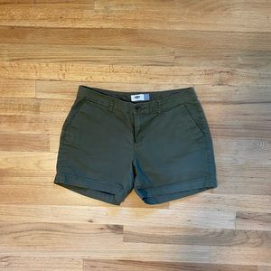 Old Navy army green cotton shorts.